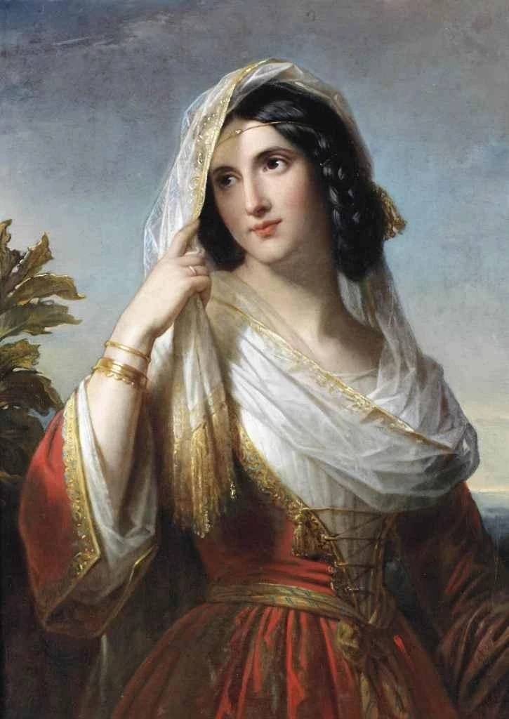 Giovane donna in costume regionale, 1851